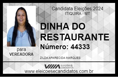 Candidato DINHA DO RESTAURANTE 2024 - ITIQUIRA - Eleições