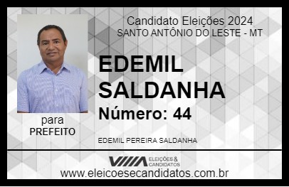 Candidato EDEMIL SALDANHA 2024 - SANTO ANTÔNIO DO LESTE - Eleições