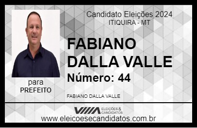 Candidato FABIANO DALLA VALLE 2024 - ITIQUIRA - Eleições