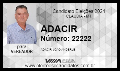 Candidato ADACIR 2024 - CLÁUDIA - Eleições