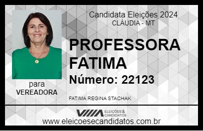 Candidato PROFESSORA FATIMA 2024 - CLÁUDIA - Eleições