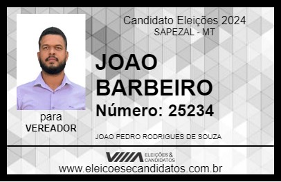 Candidato JOAO BARBEIRO 2024 - SAPEZAL - Eleições