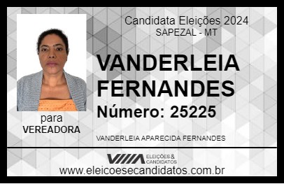 Candidato VANDERLEIA FERNANDES 2024 - SAPEZAL - Eleições