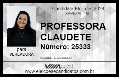 Candidato PROFESSORA CLAUDETE  2024 - SAPEZAL - Eleições