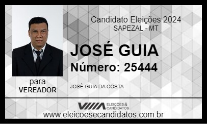 Candidato JOSÉ GUIA 2024 - SAPEZAL - Eleições