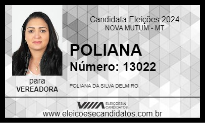 Candidato POLIANA 2024 - NOVA MUTUM - Eleições