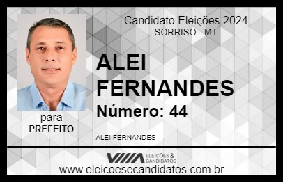 Candidato ALEI FERNANDES 2024 - SORRISO - Eleições