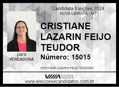 Candidato CRIS FEIJÓ 2024 - NOVA UBIRATÃ - Eleições