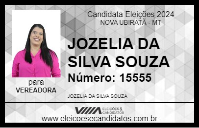 Candidato JOZELIA DA SILVA SOUZA 2024 - NOVA UBIRATÃ - Eleições