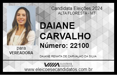 Candidato DAIANE CARVALHO 2024 - ALTA FLORESTA - Eleições