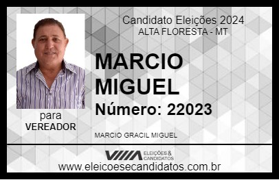 Candidato MARCIO MIGUEL 2024 - ALTA FLORESTA - Eleições