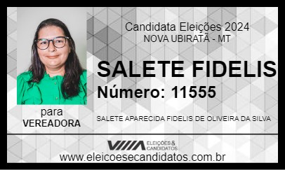 Candidato SALETE FIDELIS 2024 - NOVA UBIRATÃ - Eleições