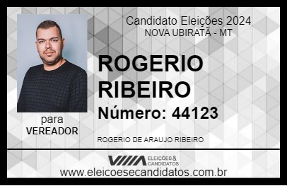 Candidato ROGERIO RIBEIRO 2024 - NOVA UBIRATÃ - Eleições