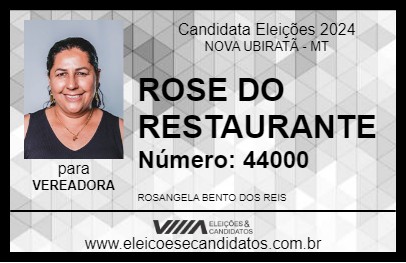 Candidato ROSE DO RESTAURANTE 2024 - NOVA UBIRATÃ - Eleições