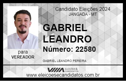 Candidato GABRIEL LEANDRO 2024 - JANGADA - Eleições