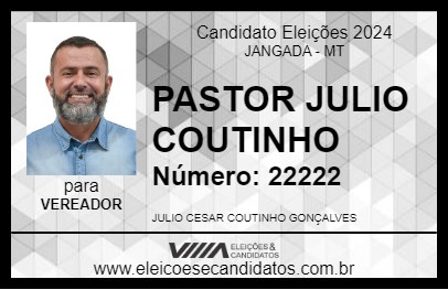 Candidato PASTOR JULIO COUTINHO 2024 - JANGADA - Eleições