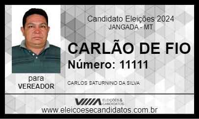 Candidato CARLÃO DE FIO 2024 - JANGADA - Eleições