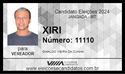 Candidato XIRI 2024 - JANGADA - Eleições