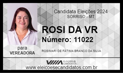 Candidato ROSI DA VR 2024 - SORRISO - Eleições