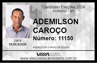 Candidato ADEMILSON CAROÇO 2024 - SORRISO - Eleições