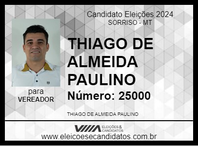 Candidato THIAGO PAULINO 2024 - SORRISO - Eleições