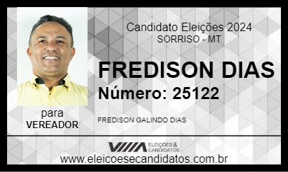 Candidato FREDISON DIAS 2024 - SORRISO - Eleições