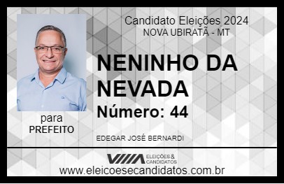 Candidato NENINHO DA NEVADA 2024 - NOVA UBIRATÃ - Eleições