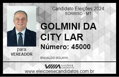 Candidato GOLMINI DA CITY LAR 2024 - SORRISO - Eleições