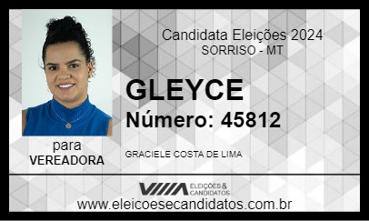 Candidato GLEYCE 2024 - SORRISO - Eleições