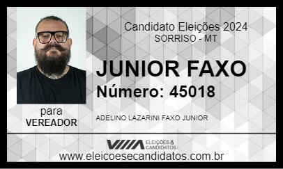 Candidato JUNIOR FAXO 2024 - SORRISO - Eleições