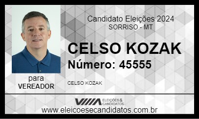 Candidato CELSO KOZAK 2024 - SORRISO - Eleições