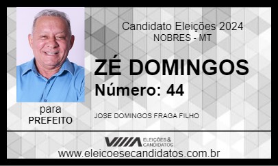 Candidato ZÉ DOMINGOS 2024 - NOBRES - Eleições