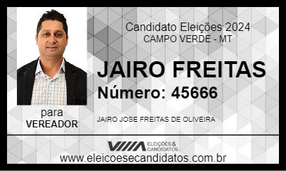 Candidato JAIRO FREITAS 2024 - CAMPO VERDE - Eleições