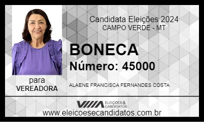 Candidato BONECA 2024 - CAMPO VERDE - Eleições