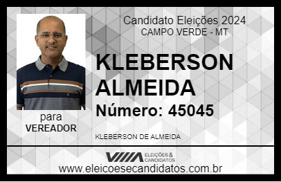 Candidato KLEBERSON ALMEIDA 2024 - CAMPO VERDE - Eleições