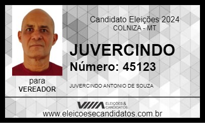 Candidato JUVERCINDO 2024 - COLNIZA - Eleições