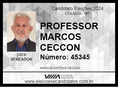 Candidato PROFESSOR MARCOS CECCON 2024 - COLNIZA - Eleições