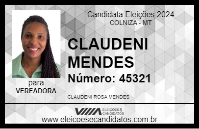 Candidato CLAUDENI MENDES 2024 - COLNIZA - Eleições