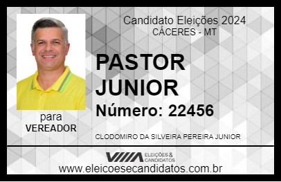 Candidato PASTOR JUNIOR 2024 - CÁCERES - Eleições