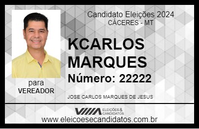 Candidato KCARLOS MARQUES 2024 - CÁCERES - Eleições