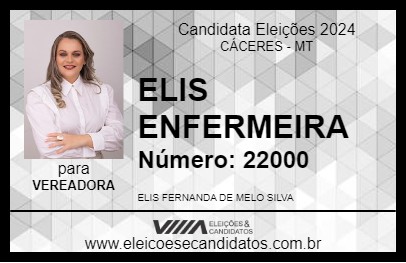 Candidato ELIS ENFERMEIRA 2024 - CÁCERES - Eleições