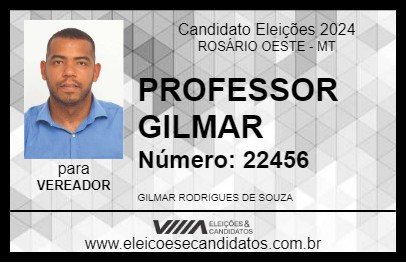 Candidato PROFESSOR GILMAR 2024 - ROSÁRIO OESTE - Eleições