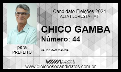 Candidato CHICO GAMBA 2024 - ALTA FLORESTA - Eleições