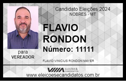 Candidato FLAVIO RONDON 2024 - NOBRES - Eleições