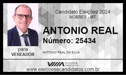 Candidato ANTONIO REAL 2024 - NOBRES - Eleições