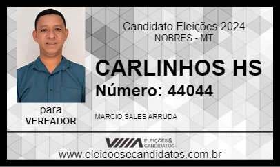 Candidato CARLINHOS HS 2024 - NOBRES - Eleições