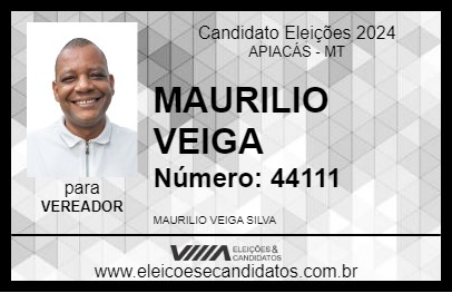 Candidato MAURILIO VEIGA 2024 - APIACÁS - Eleições