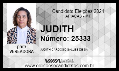 Candidato JUDITH 2024 - APIACÁS - Eleições