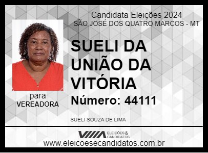 Candidato SUELI DA UNIÃO DA VITÓRIA 2024 - SÃO JOSÉ DOS QUATRO MARCOS - Eleições