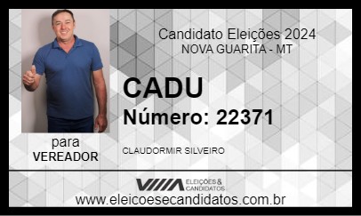 Candidato CADU 2024 - NOVA GUARITA - Eleições